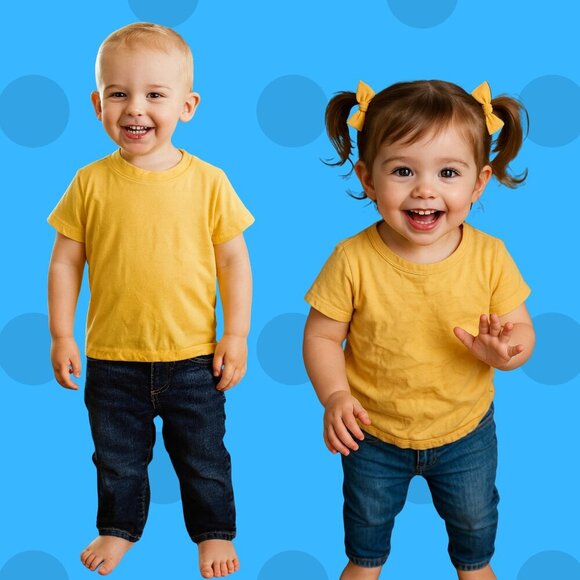 Epic Threads Toddler T-Shirt | Yellow Crewneck Tee | Size 2T | Cotton Blend - Picture 1 of 7